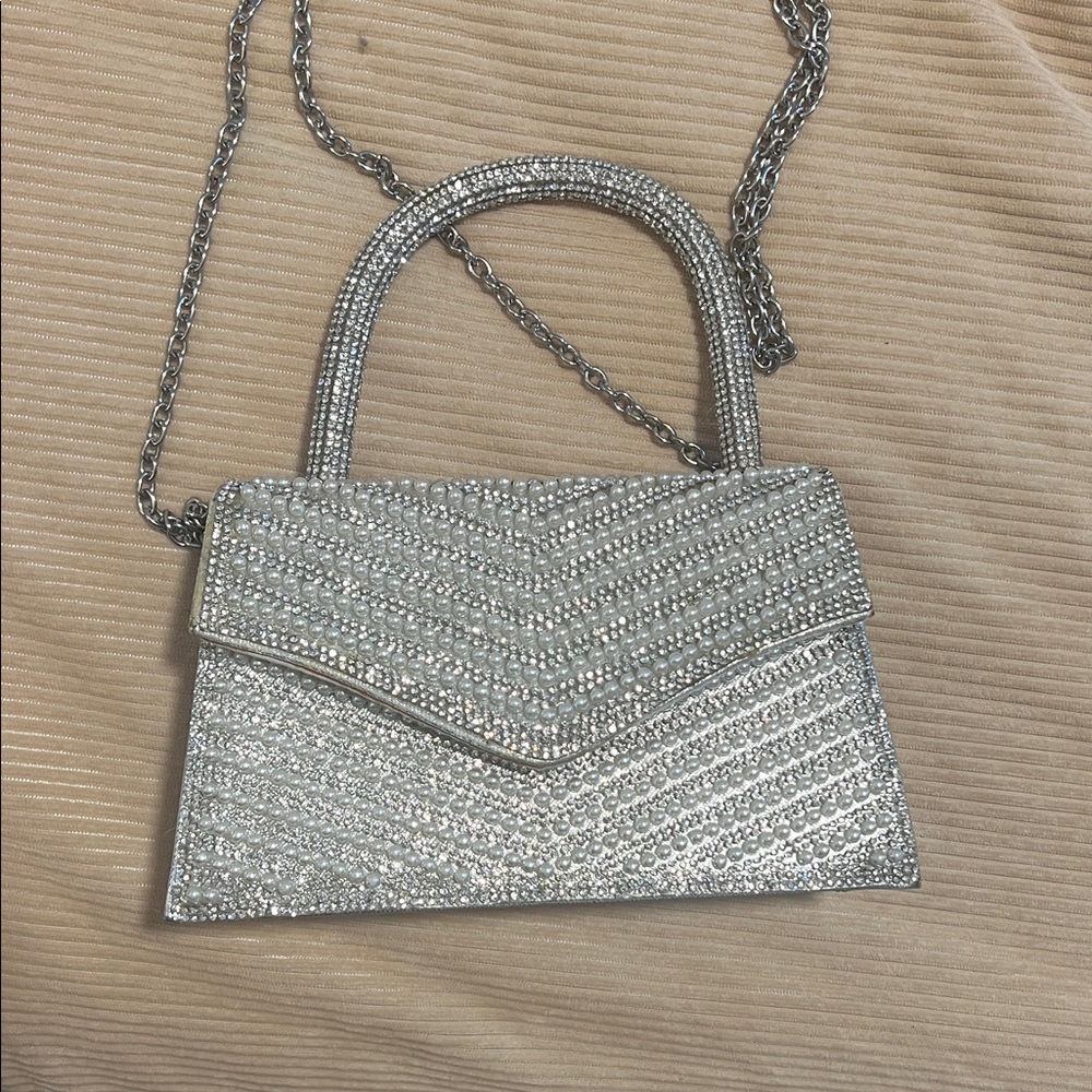Elegant Silver Women's Handbag